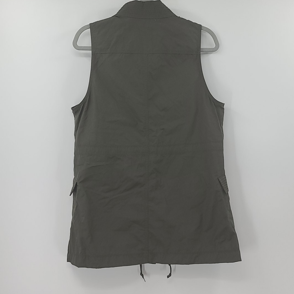 Eileen fisher olive green nylon vest. Size medium - Picture 2 of 4